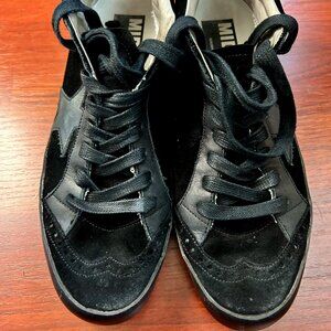 Black Noir Golden Goose Mid Star Trainers